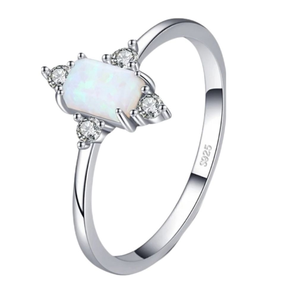 925 Sterling Silver Opal Ring